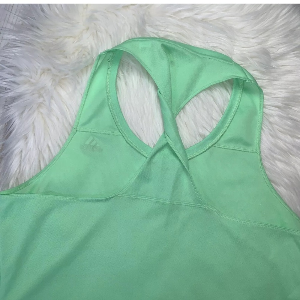 ADIDAS Neon Green Razorback Twist Back Tank - Picture 7 of 7